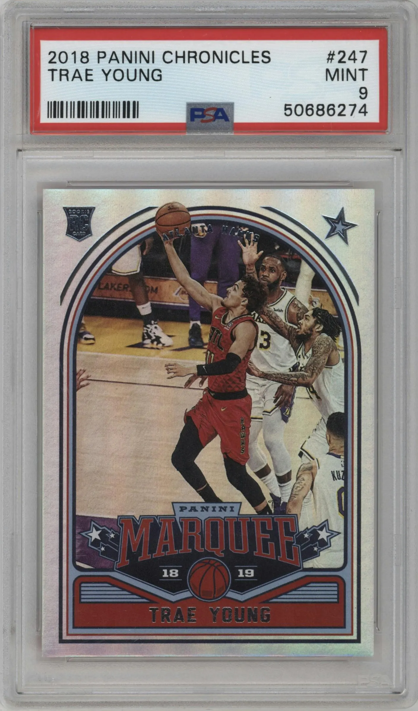 2018 Panini Chronicles Marquee Trae Young #247 PSA 9