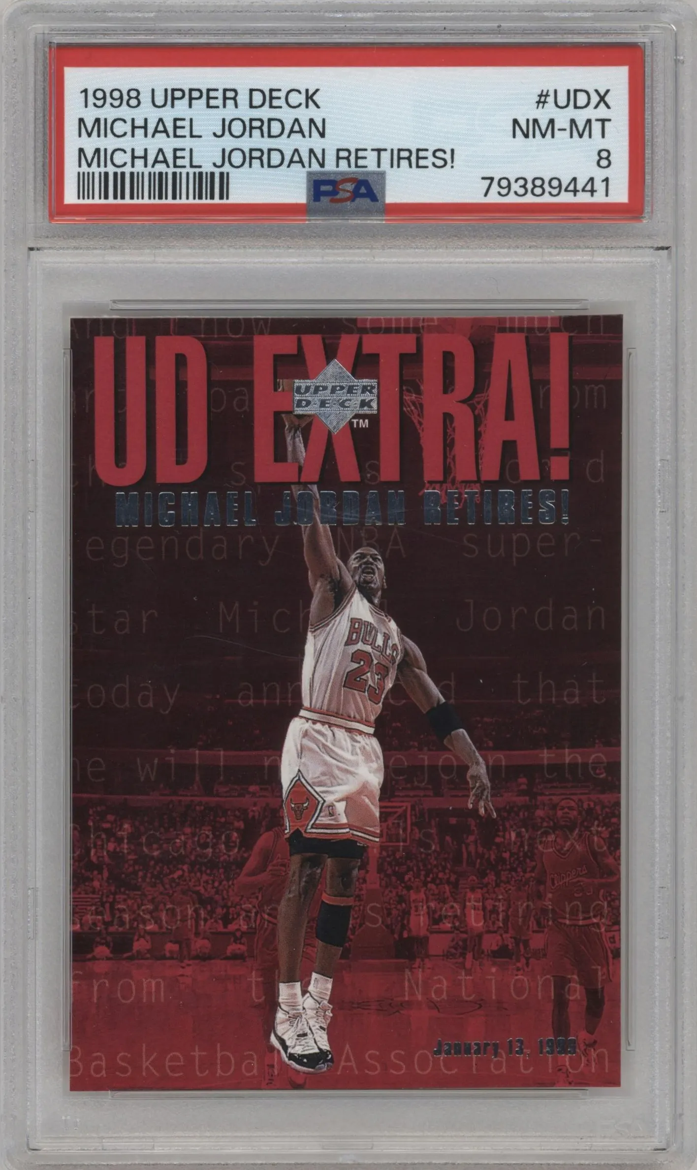 1998 Upper Deck UD Extra! Michael Jordan #UDX PSA 8