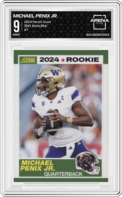 2024 Panini Score 35th Anniv.Rke. Michael Penix Jr. #7 ARENA CLUB 9