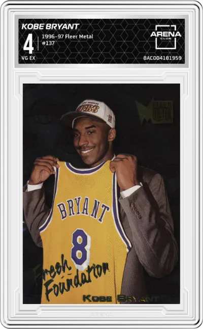 1996 Fleer Metal Kobe Bryant #137 ARENA CLUB 4
