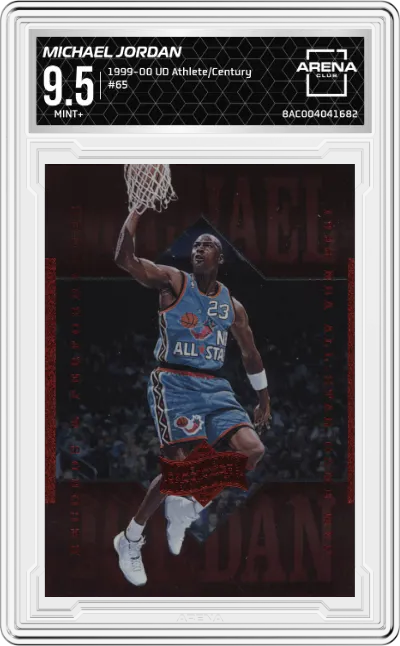 1999 Upper Deck Michael Jordan Athlete of the Century Michael Jordan #65 ARENA CLUB 9.5