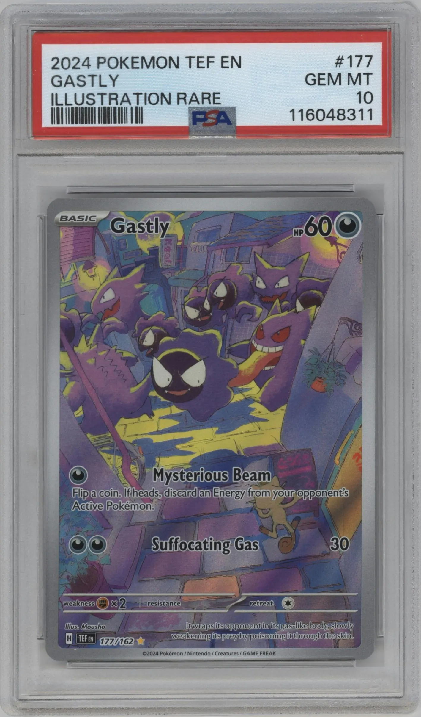 2024 Pokemon SV Temporal Forces Gastly #177 PSA 10