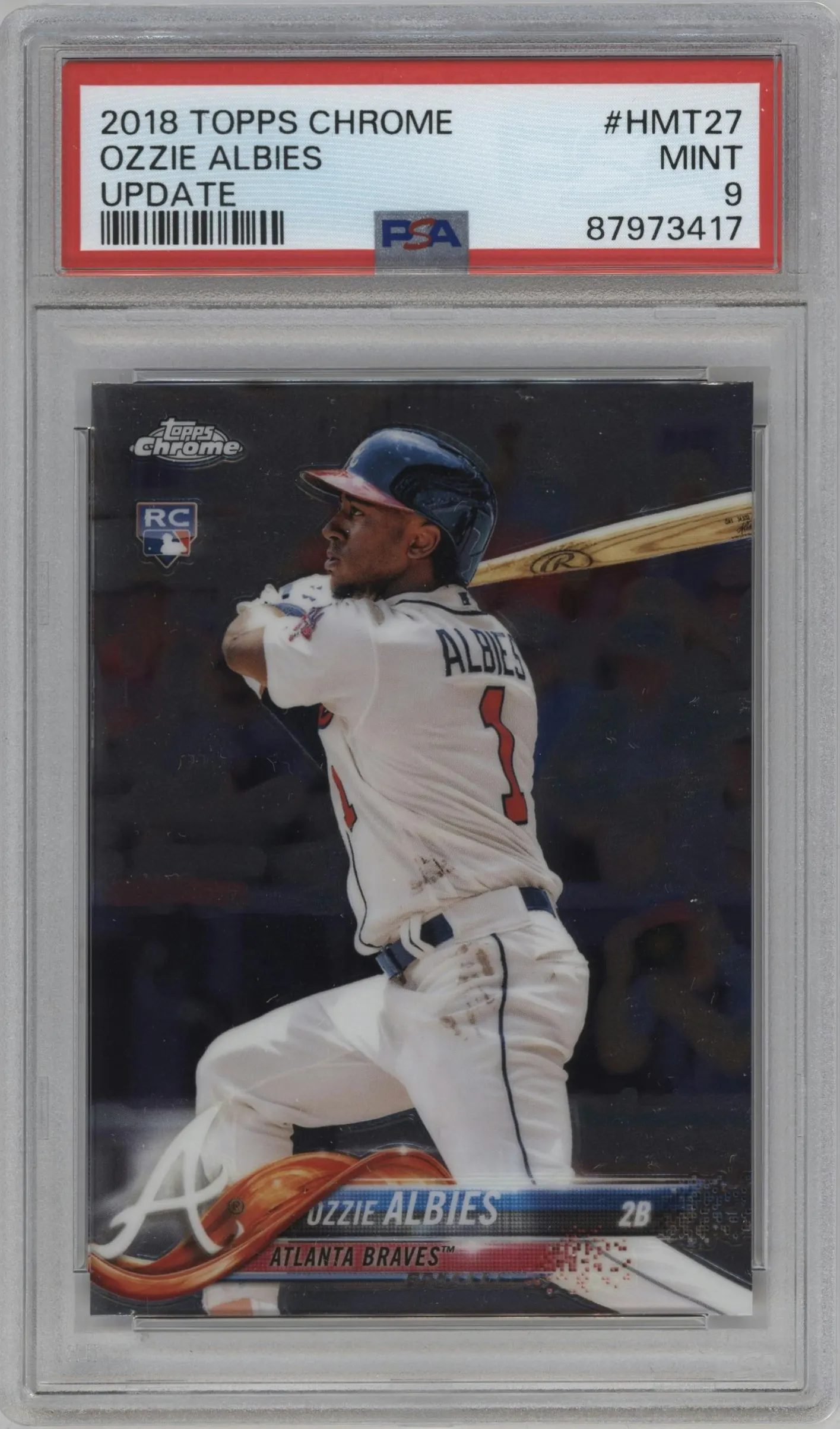 2018 Topps Chrome Update Ozzie Albies #HMT27 PSA 9