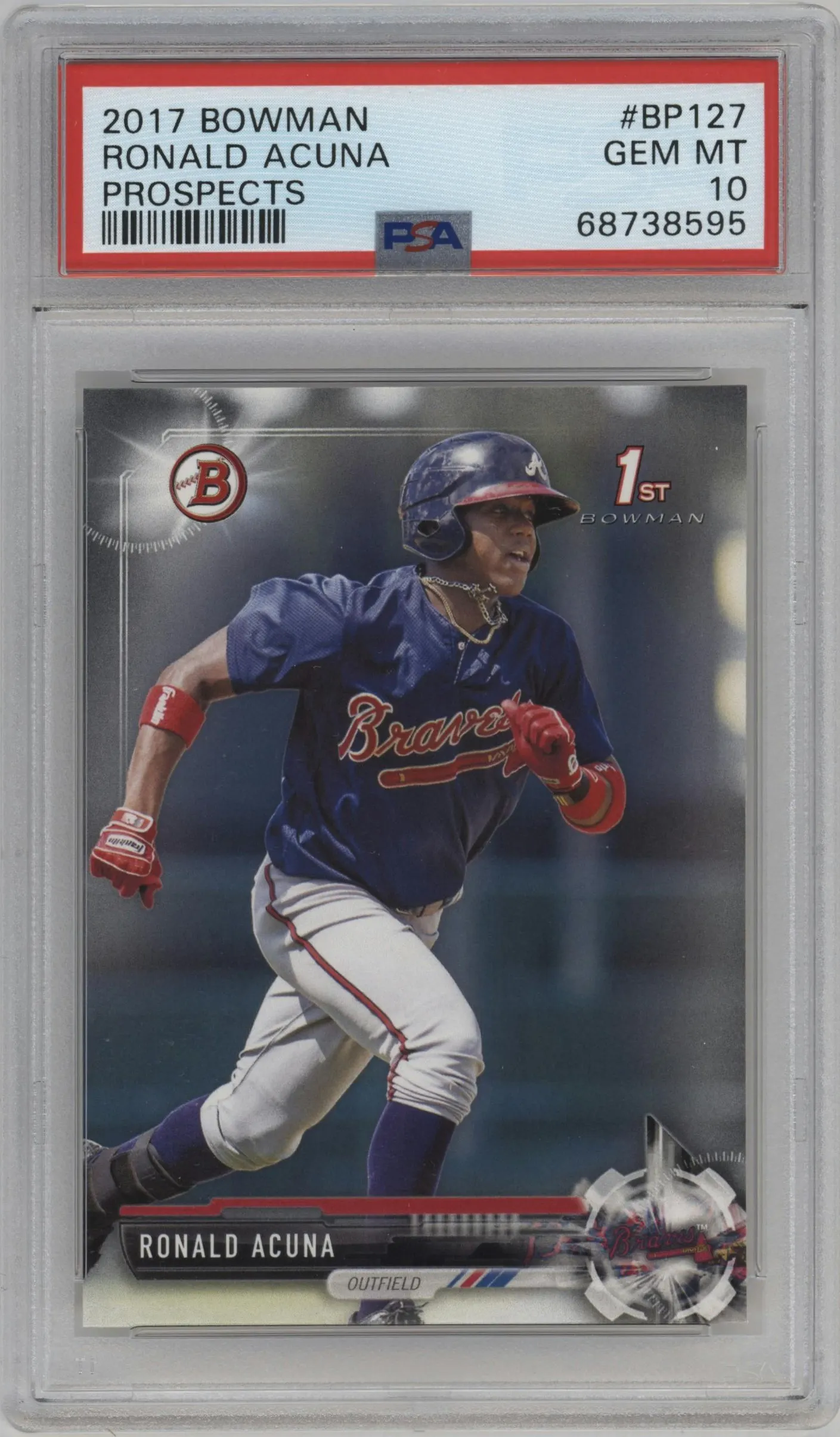 2017 Bowman Prospect Ronald Acuna #BP127 PSA 10