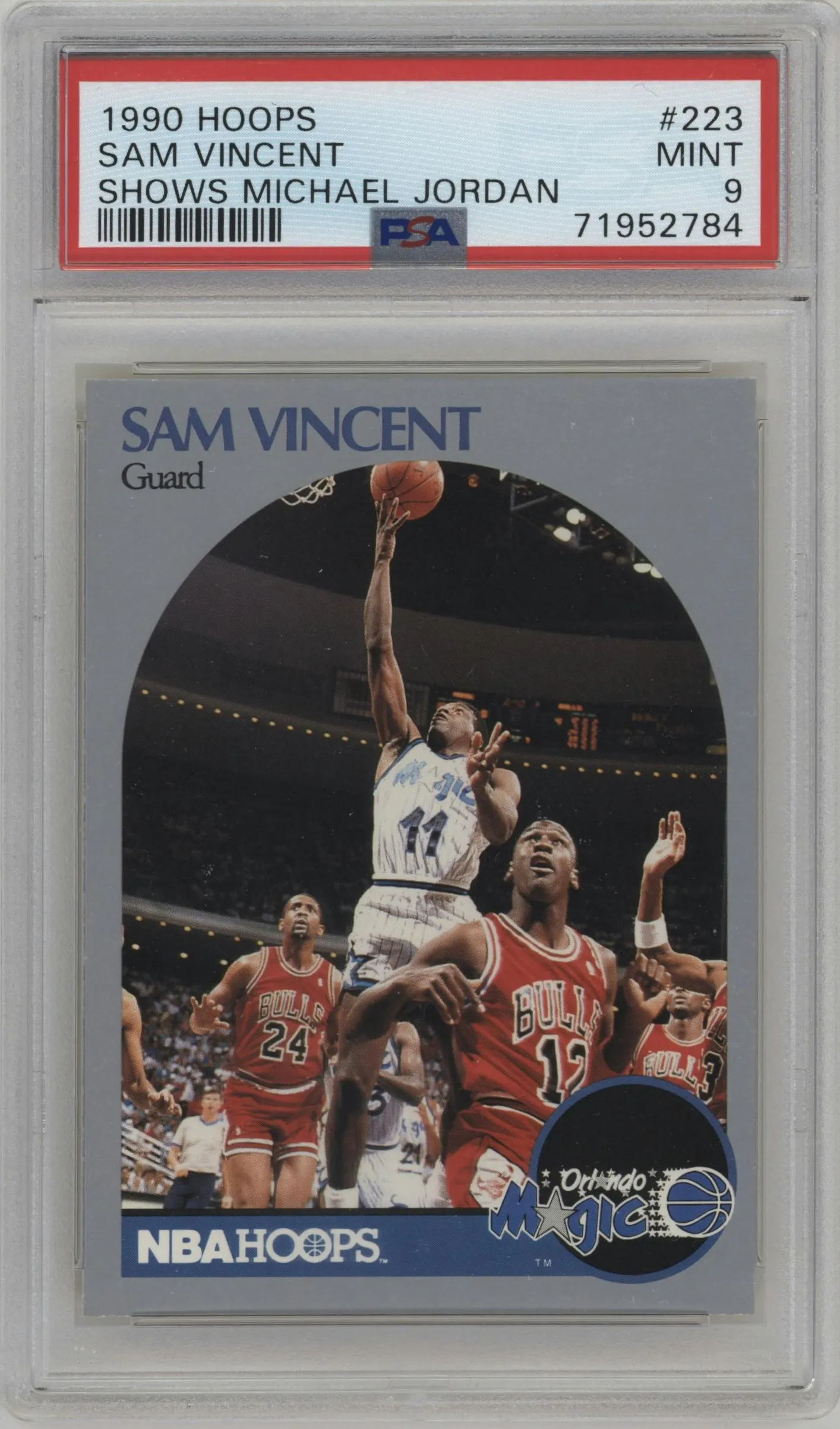 1990 NBA Hoops Sam Vincent #223 PSA 9