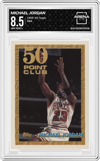 1993 Topps Michael Jordan #64 ARENA CLUB 8.5