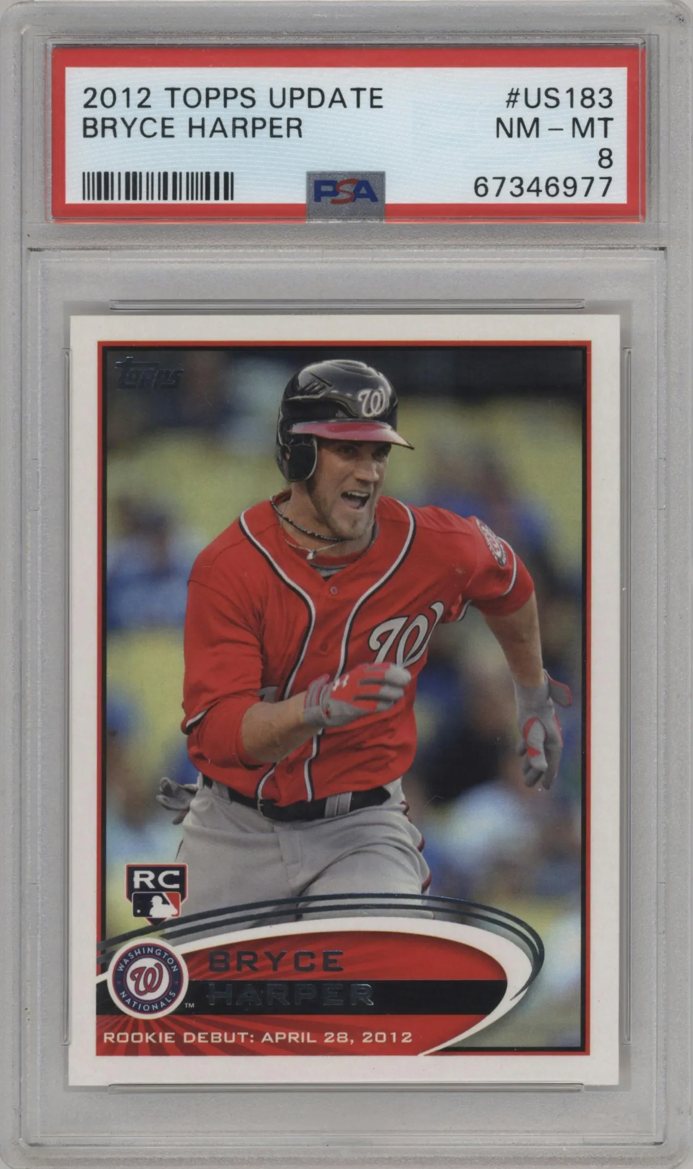2012 Topps Update Series Bryce Harper #US183 PSA 8