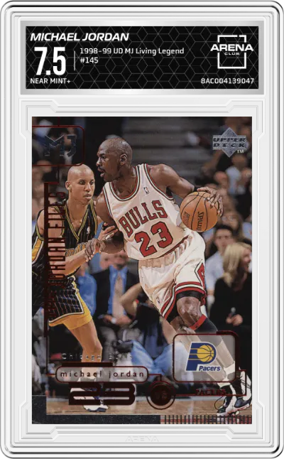 1998 Upper Deck Michael Jordan Living Legend Michael Jordan #145 ARENA CLUB 7.5