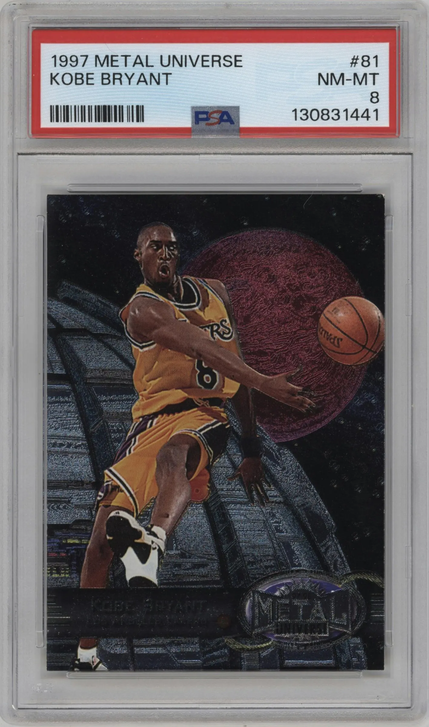 1997 Metal Universe Kobe Bryant #81 PSA 8