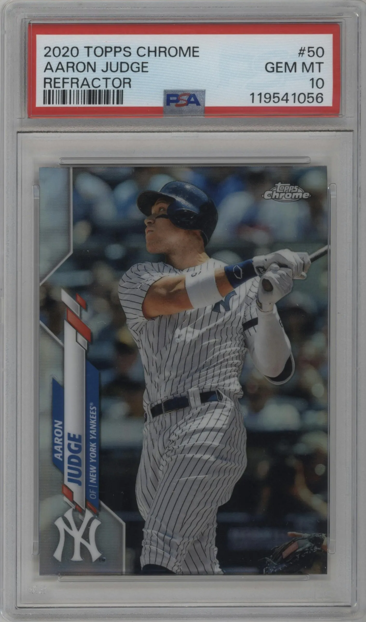 2020 Topps Chrome Aaron Judge Refractor #50 PSA 10
