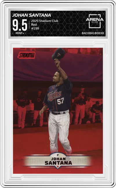 2025 Stadium Club Johan Santana Red #199 ARENA CLUB 9.5