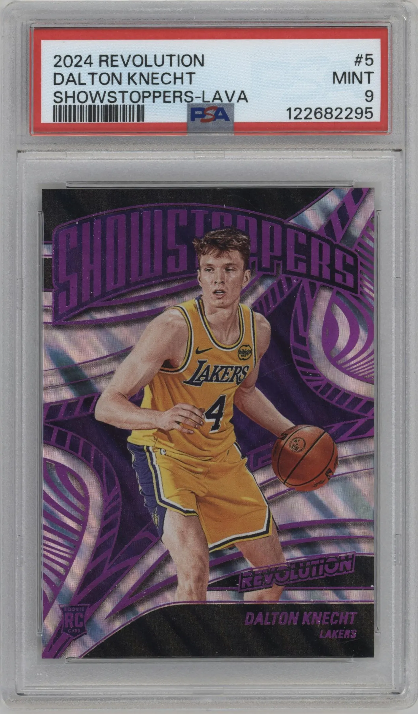 2024 Panini Revolution Showstoppers Dalton Knecht Lava #5 PSA 9