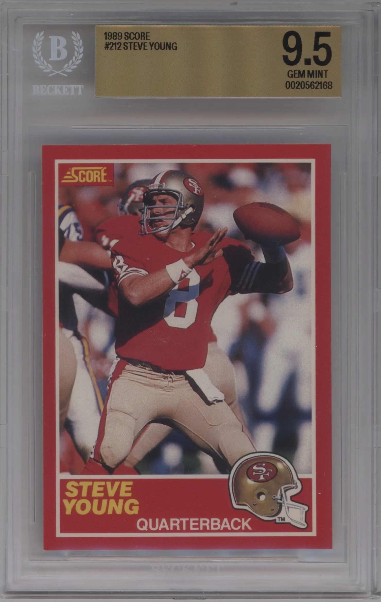 1989 Score Steve Young #212 BGS 9.5