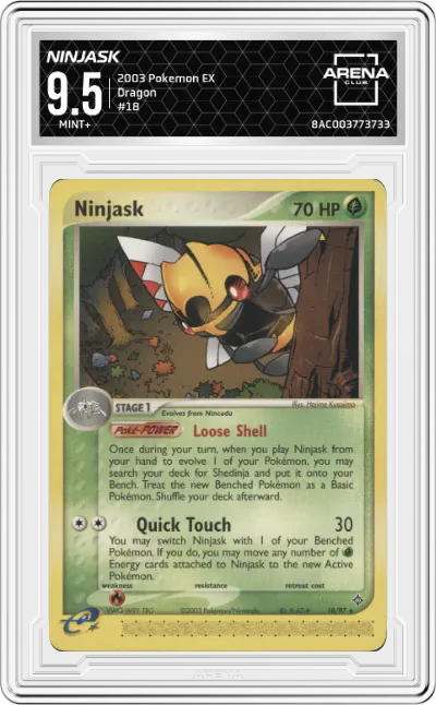 2003 Pokemon EX Dragon Ninjask ARENA CLUB 9.5
