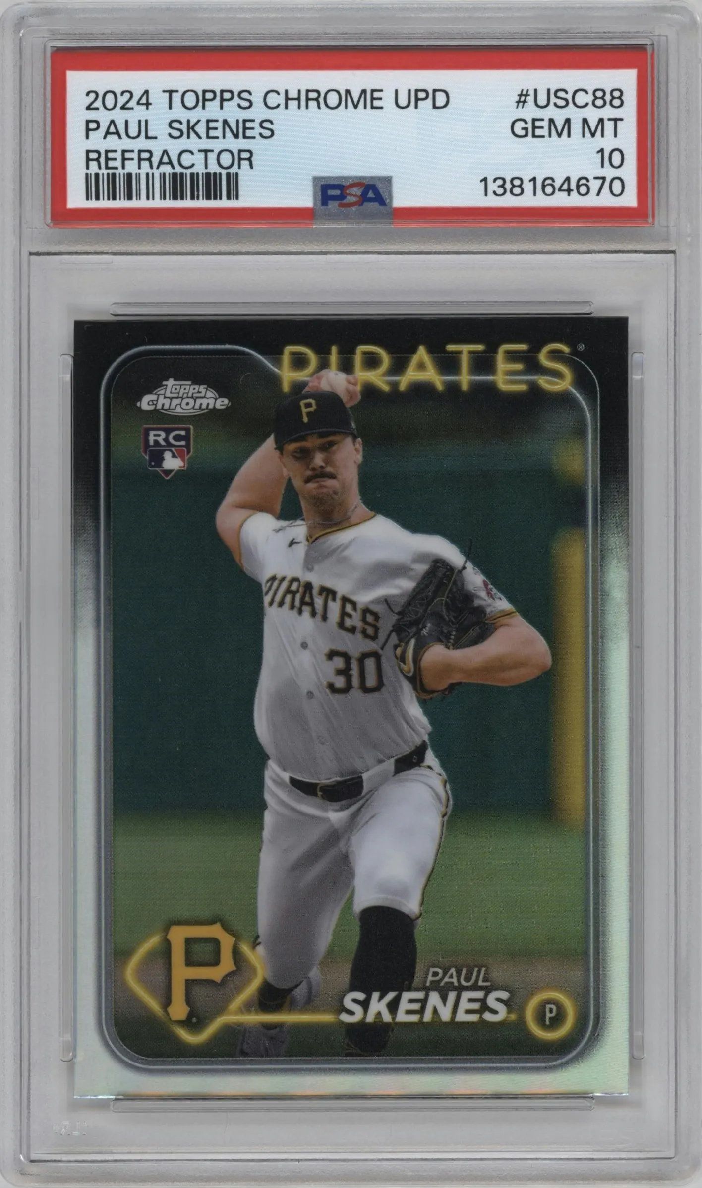 2024 Topps Chrome Update Paul Skenes Refractor #USC88 PSA 10