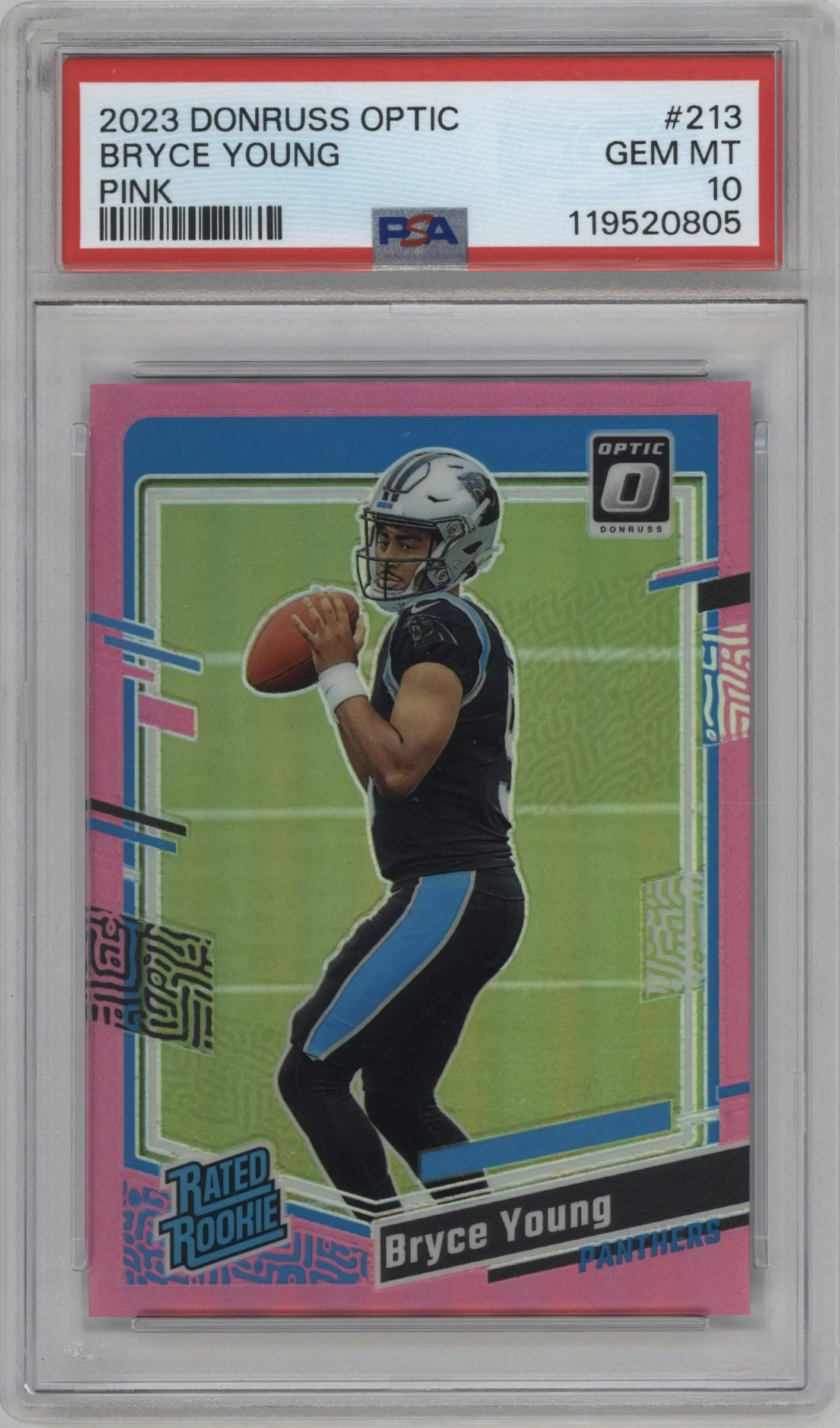 2023 Donruss Optic Rated Rookie Bryce Young Pink #213 PSA 10