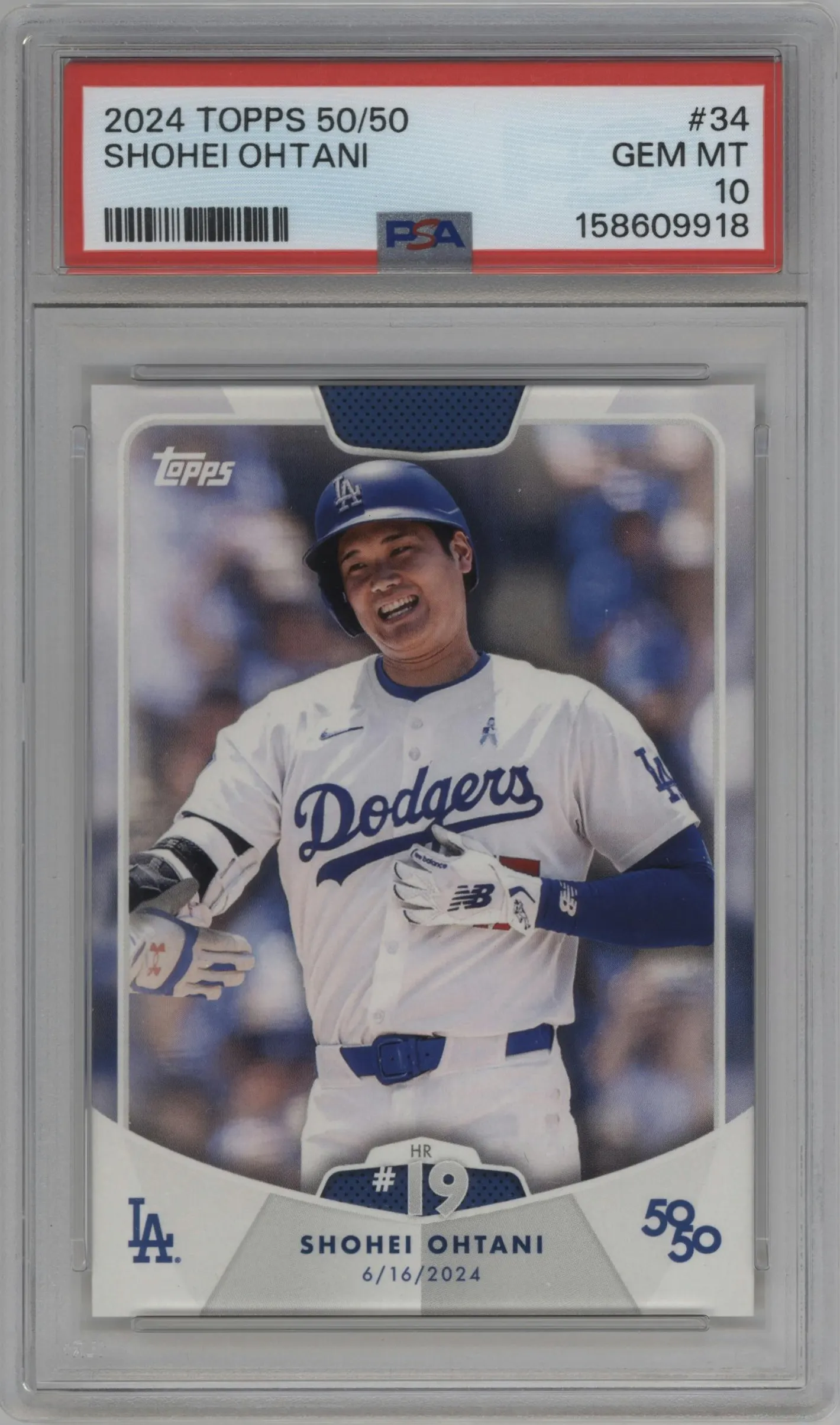 2024 Topps 50/50 Shohei Ohtani #34 PSA 10