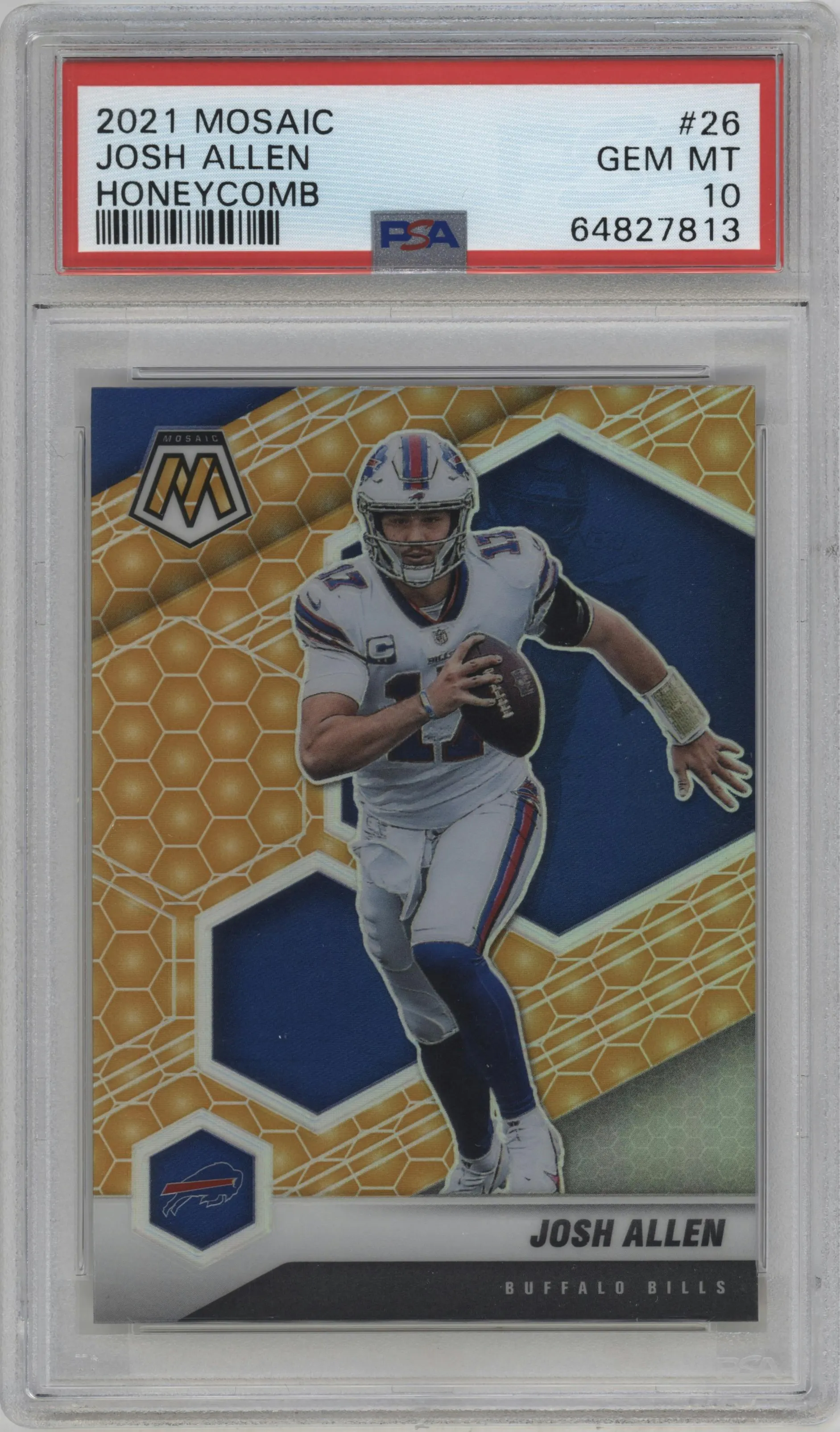 2021 Panini Mosaic Josh Allen Honeycomb #26 PSA 10