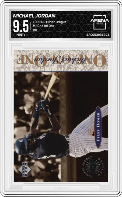 1995 Upper Deck Minor League MJ One on One Michael Jordan #8 ARENA CLUB 9.5