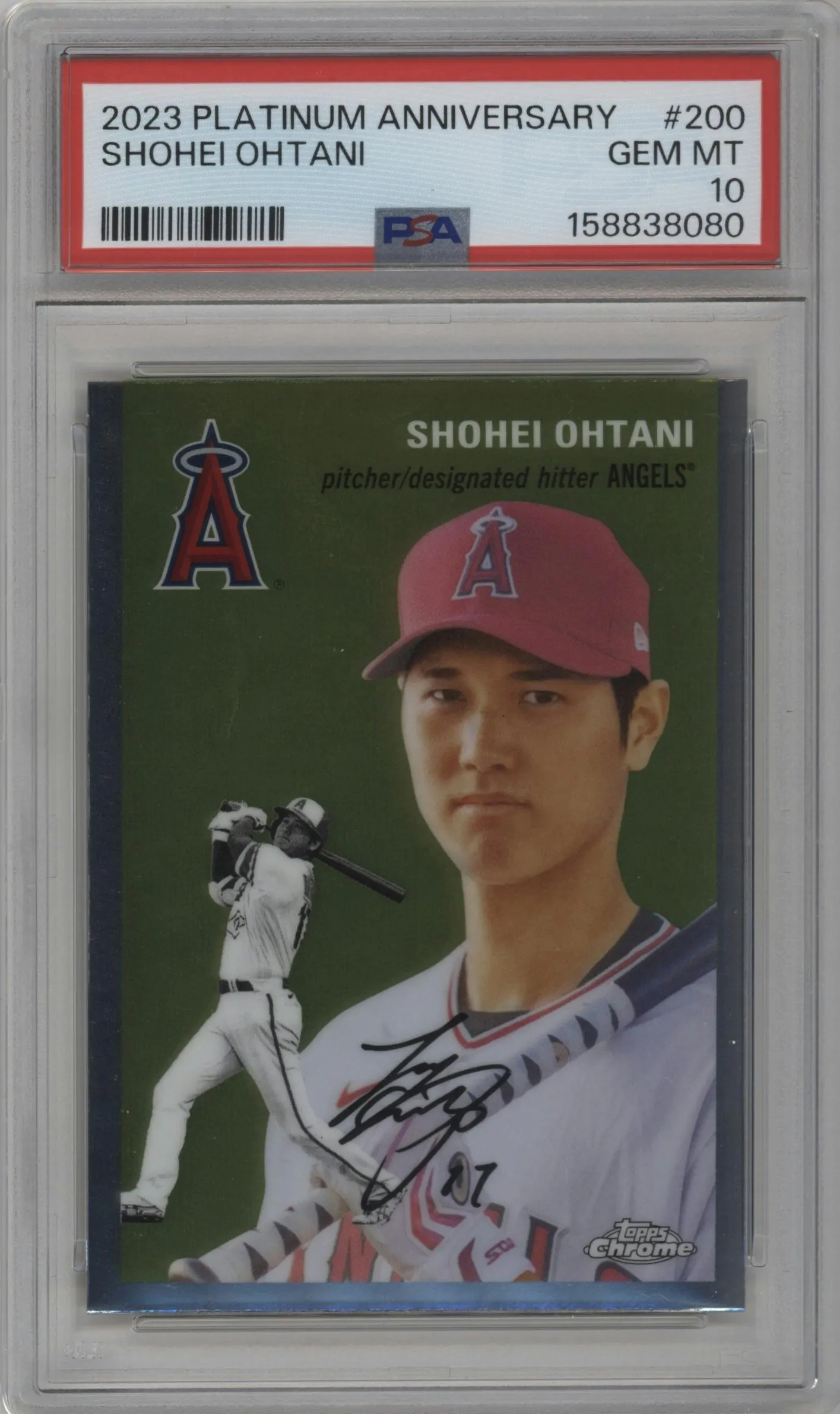 2023 Topps Chrome Platinum Anniversary Shohei Ohtani #200 PSA 10