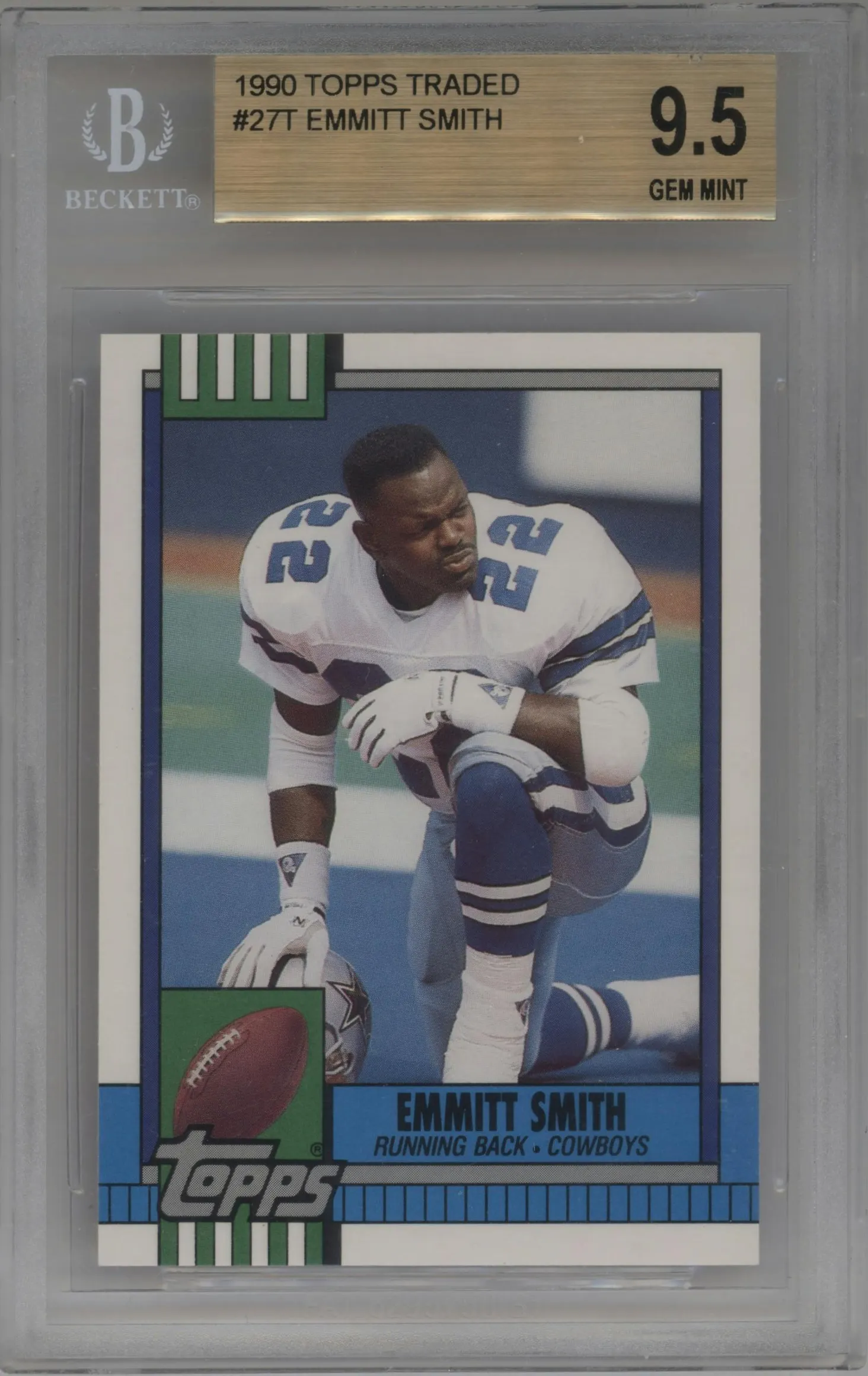 1990 Topps Traded Emmitt Smith BGS 9.5
