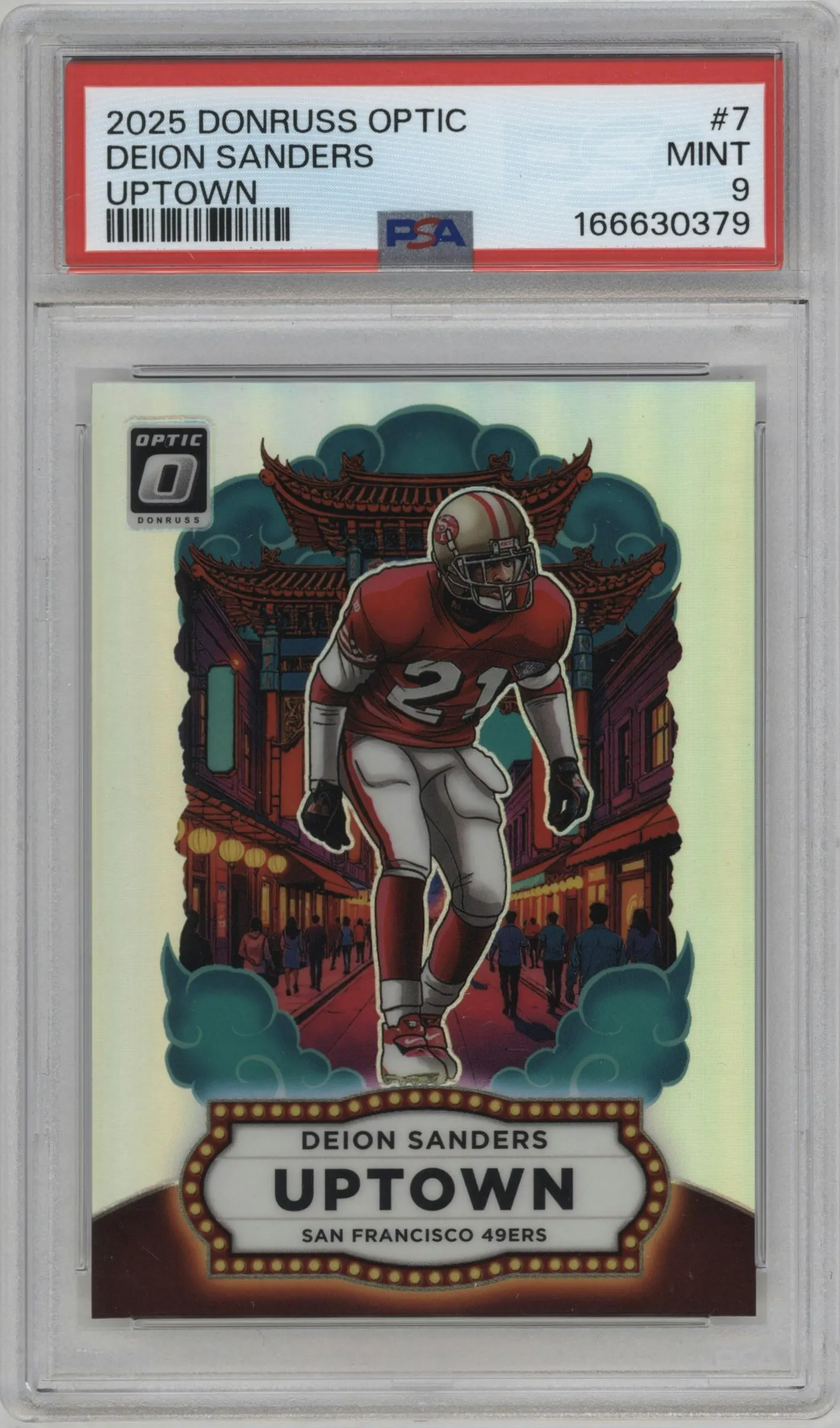 2025 Donruss Optic Uptown Deion Sanders #7 PSA 9