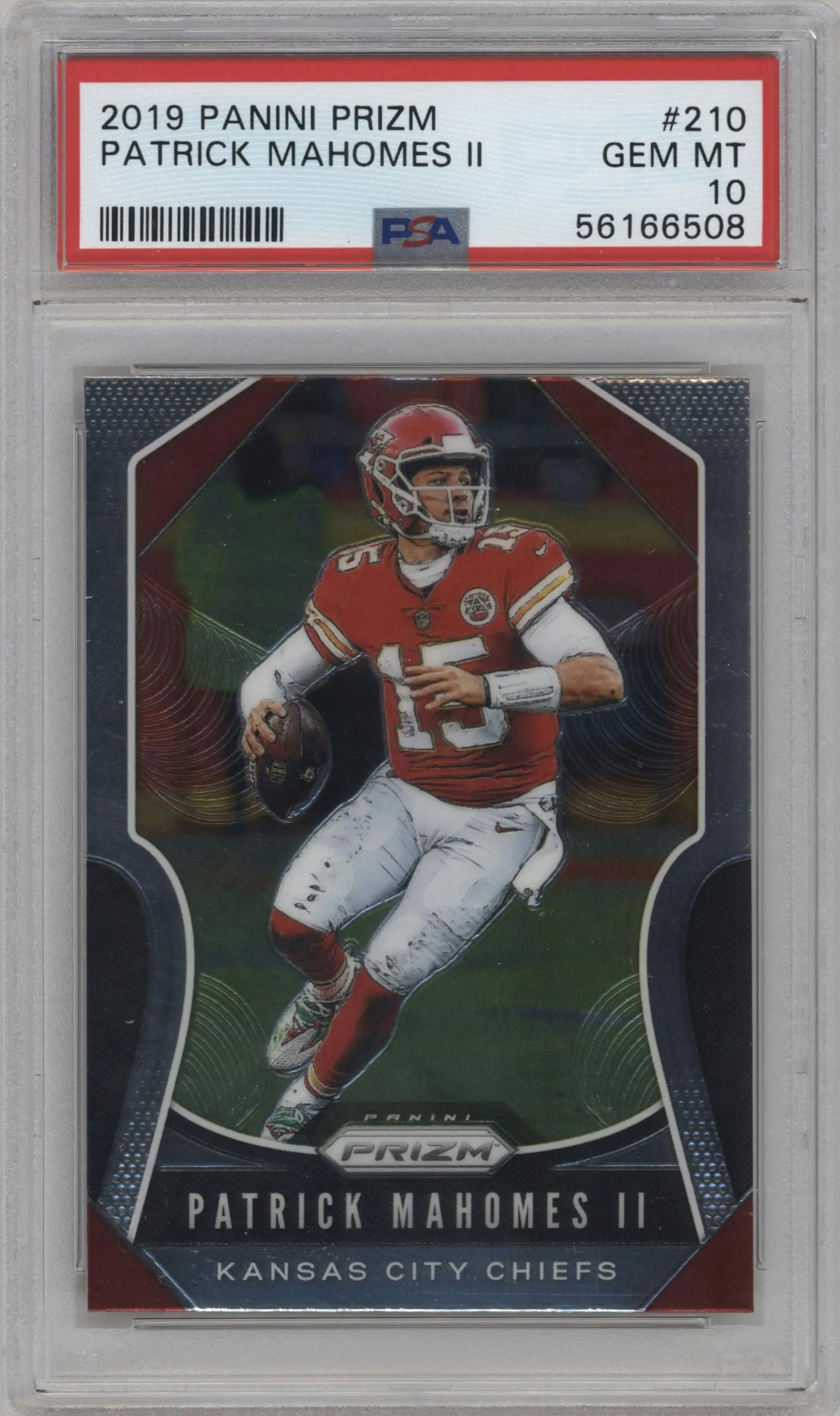 2019 Panini Prizm Patrick Mahomes II #210 PSA 10