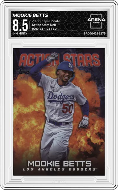 2023 Topps Update Action Stars Mookie Betts Red #AS-23 ARENA CLUB 8.5