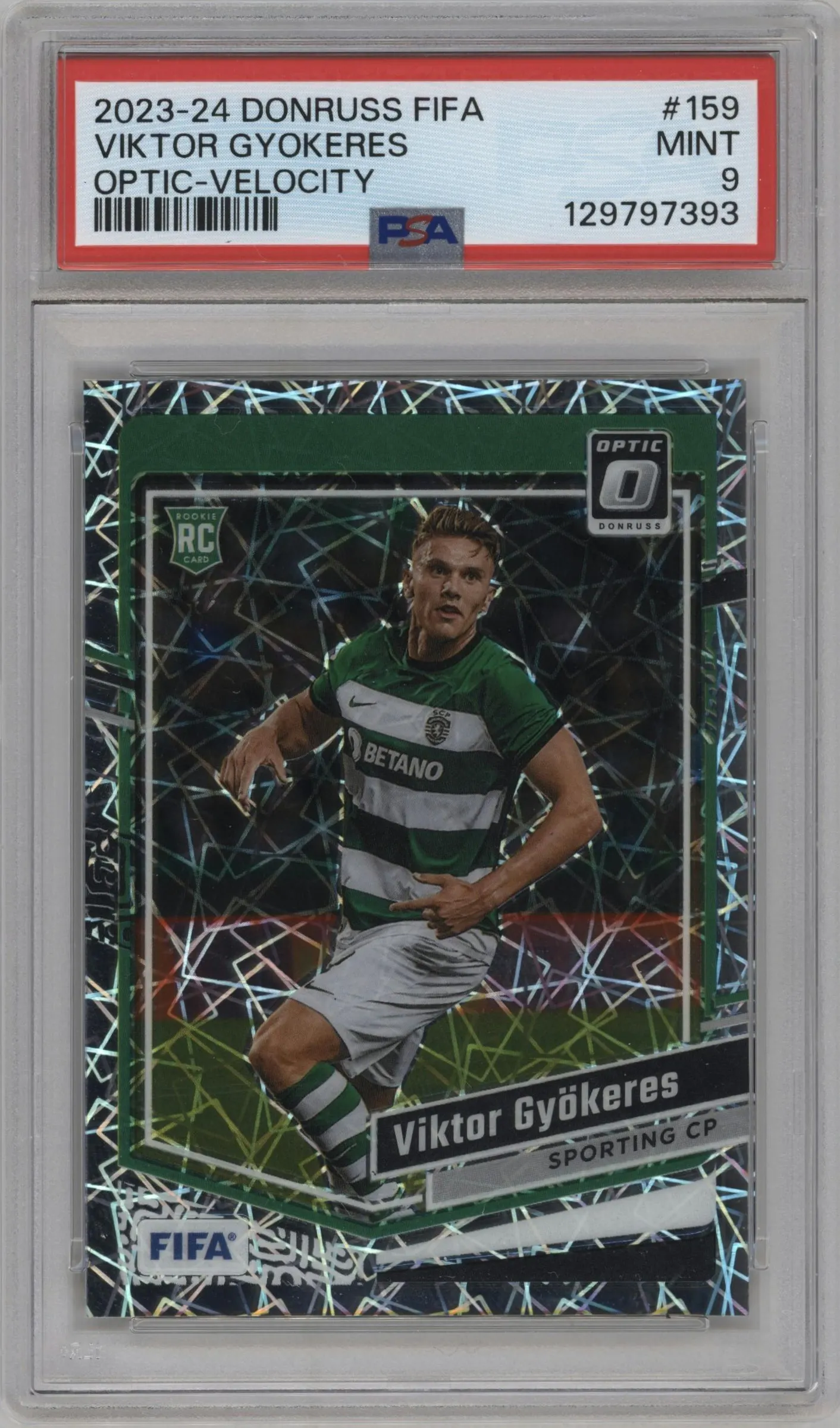 2023 Panini Donruss Optic Viktor Gyokeres Velocity #159 PSA 9