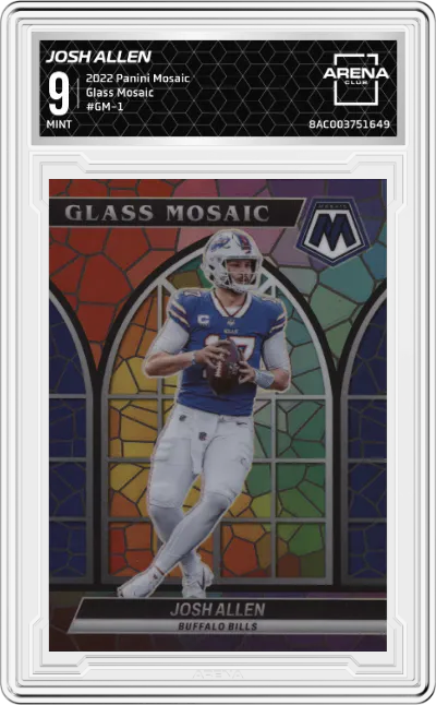 2022 Panini Mosaic Glass Mosaic Josh Allen #GM-1 ARENA CLUB 9