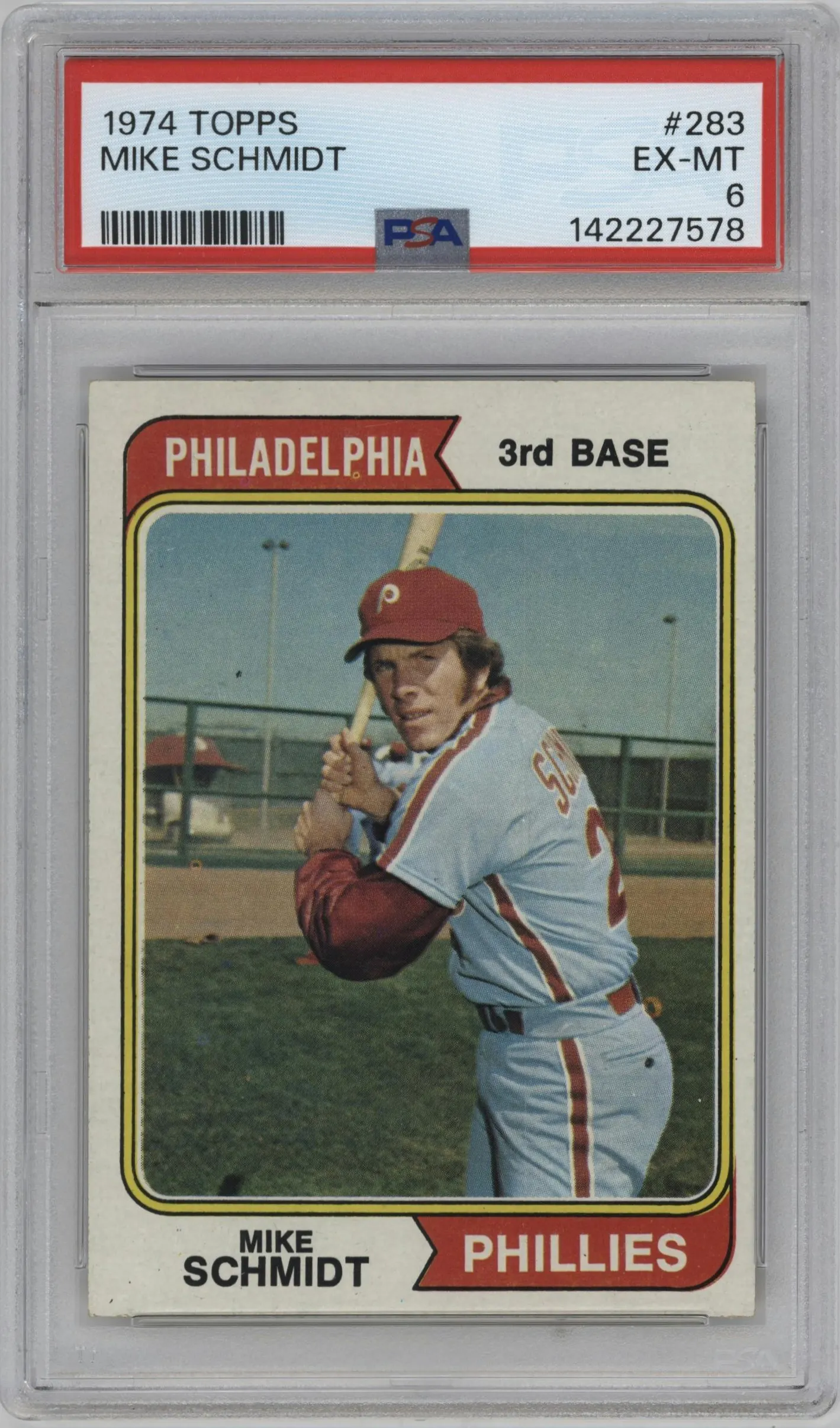1974 Topps Mike Schmidt #283 PSA 6