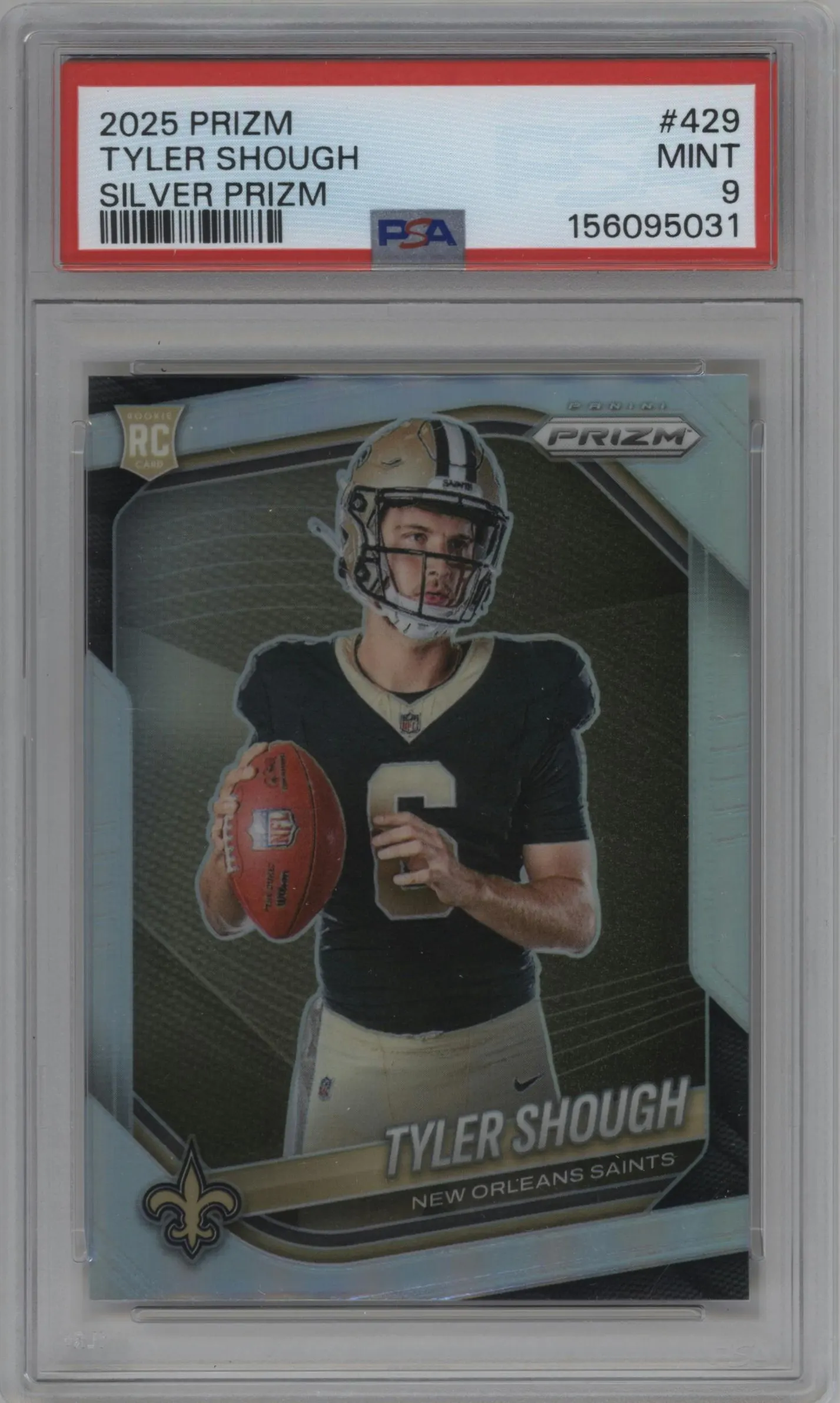 2025 Panini Prizm Tyler Shough Silver Prizm #429 PSA 9