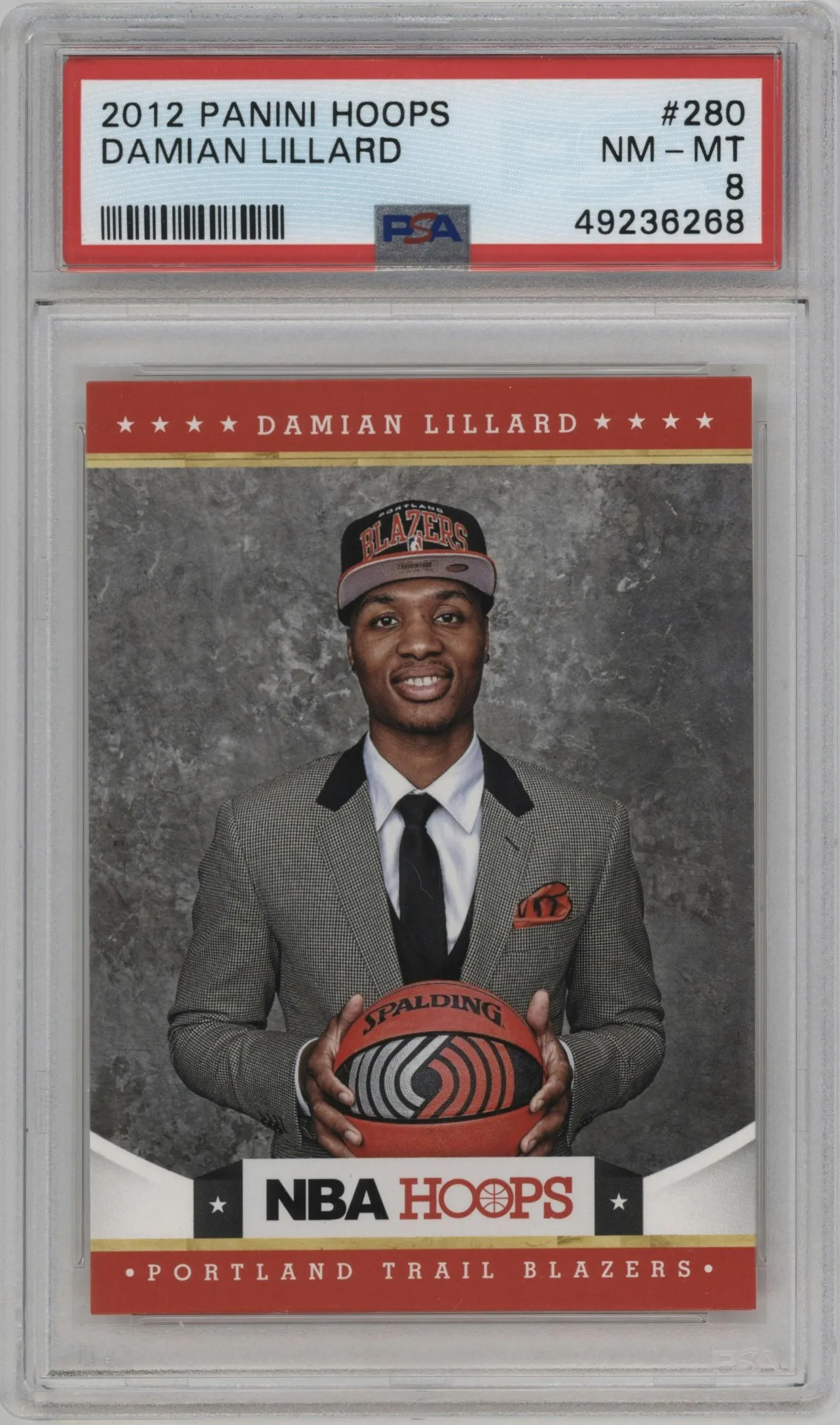 2012 Panini NBA Hoops Damian Lillard #280 PSA 8