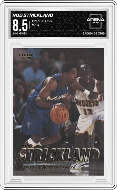 1997 Fleer Rod Strickland #224 ARENA CLUB 8.5