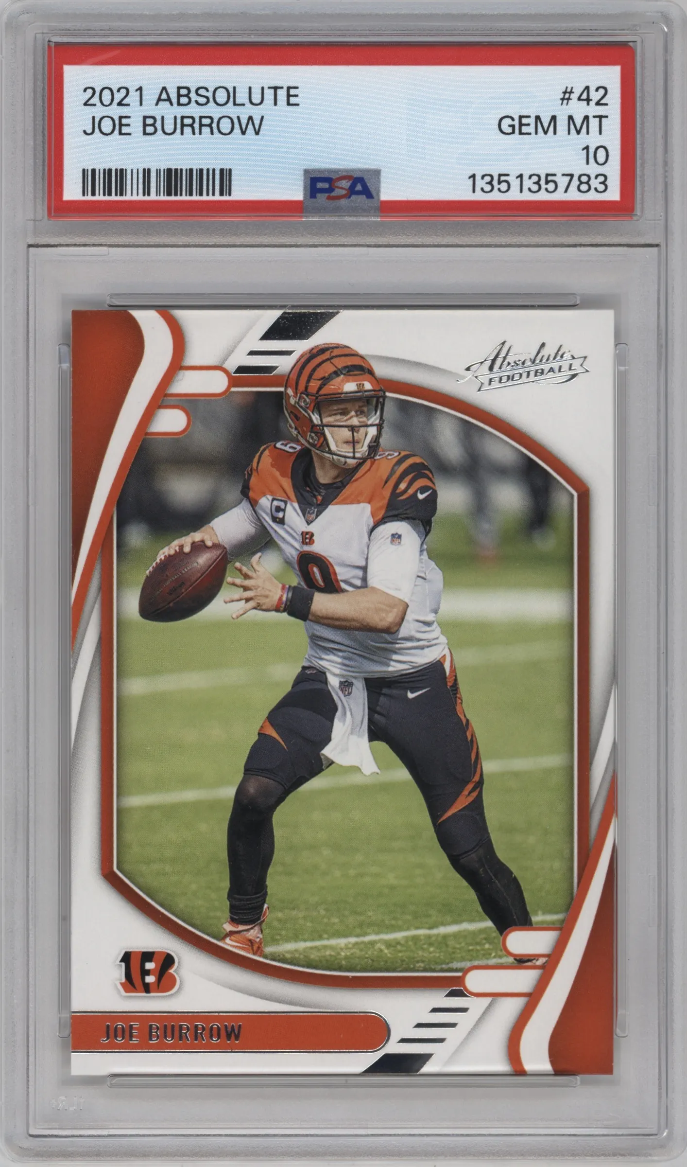 2021 Panini Absolute Joe Burrow #42 PSA 10