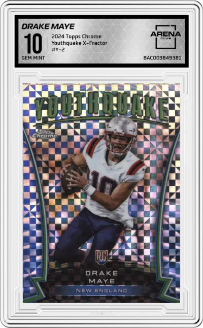 2024 Topps Chrome Youthquake Drake Maye X-Fractor #Y-2 ARENA CLUB 10