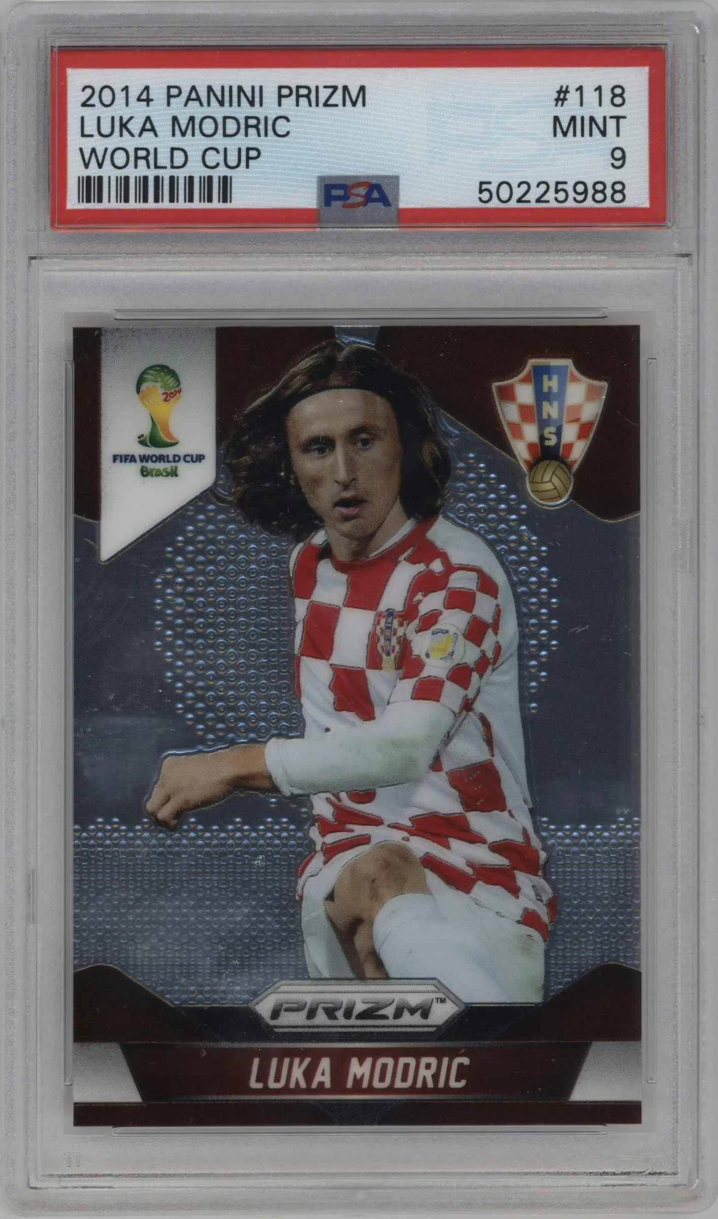 2014 Panini Prizm World Cup Croatia Luka Modric #118 PSA 9