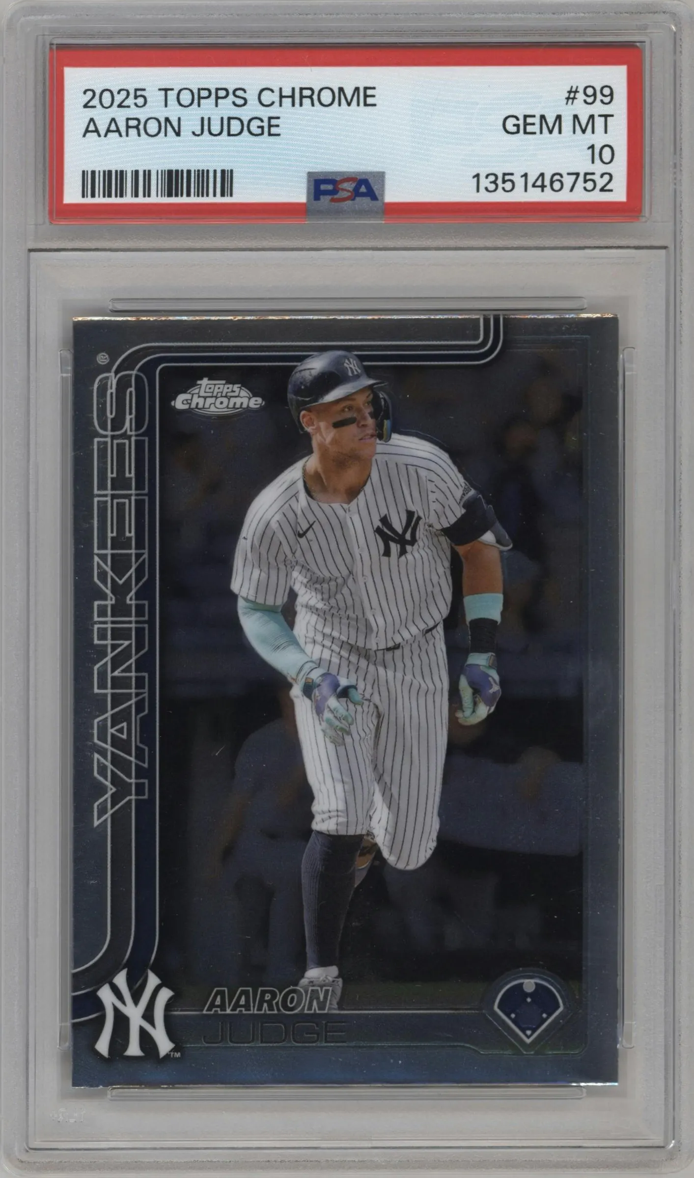 2025 Topps Chrome Aaron Judge #99 PSA 10