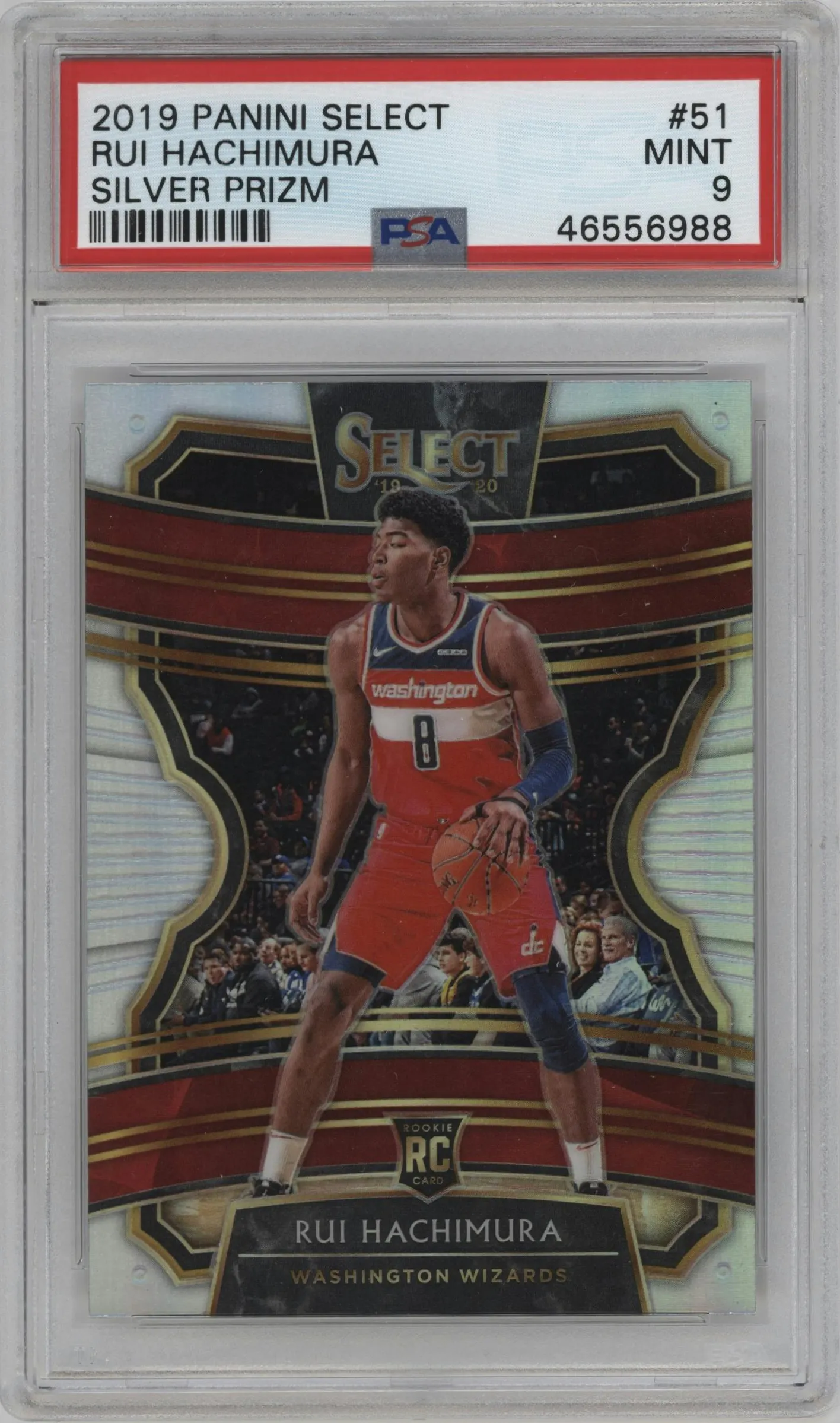 2019 Panini Select Rui Hachimura Silver Prizm PSA 9