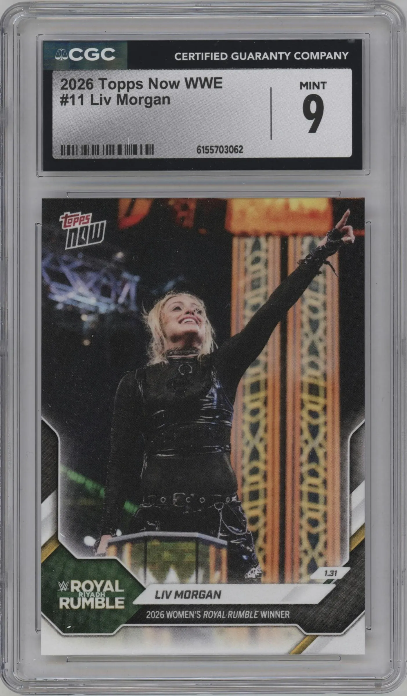 2026 Topps Now WWE Liv Morgan #11 CGC 9