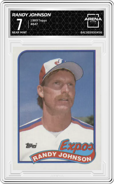 1989 Topps Randy Johnson ARENA CLUB 7