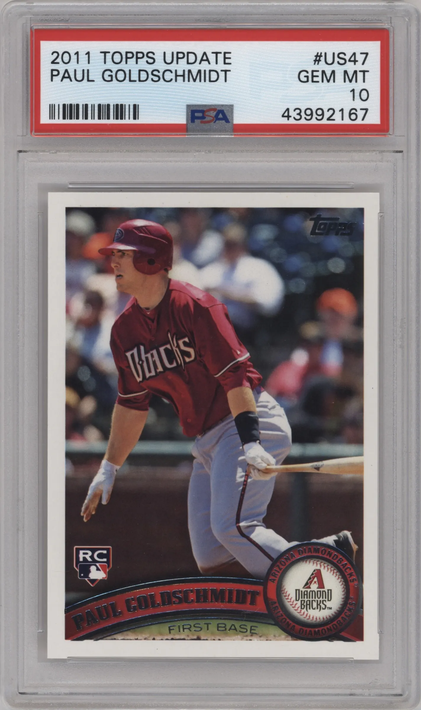 2011 Topps Update Paul Goldschmidt #US47 PSA 10