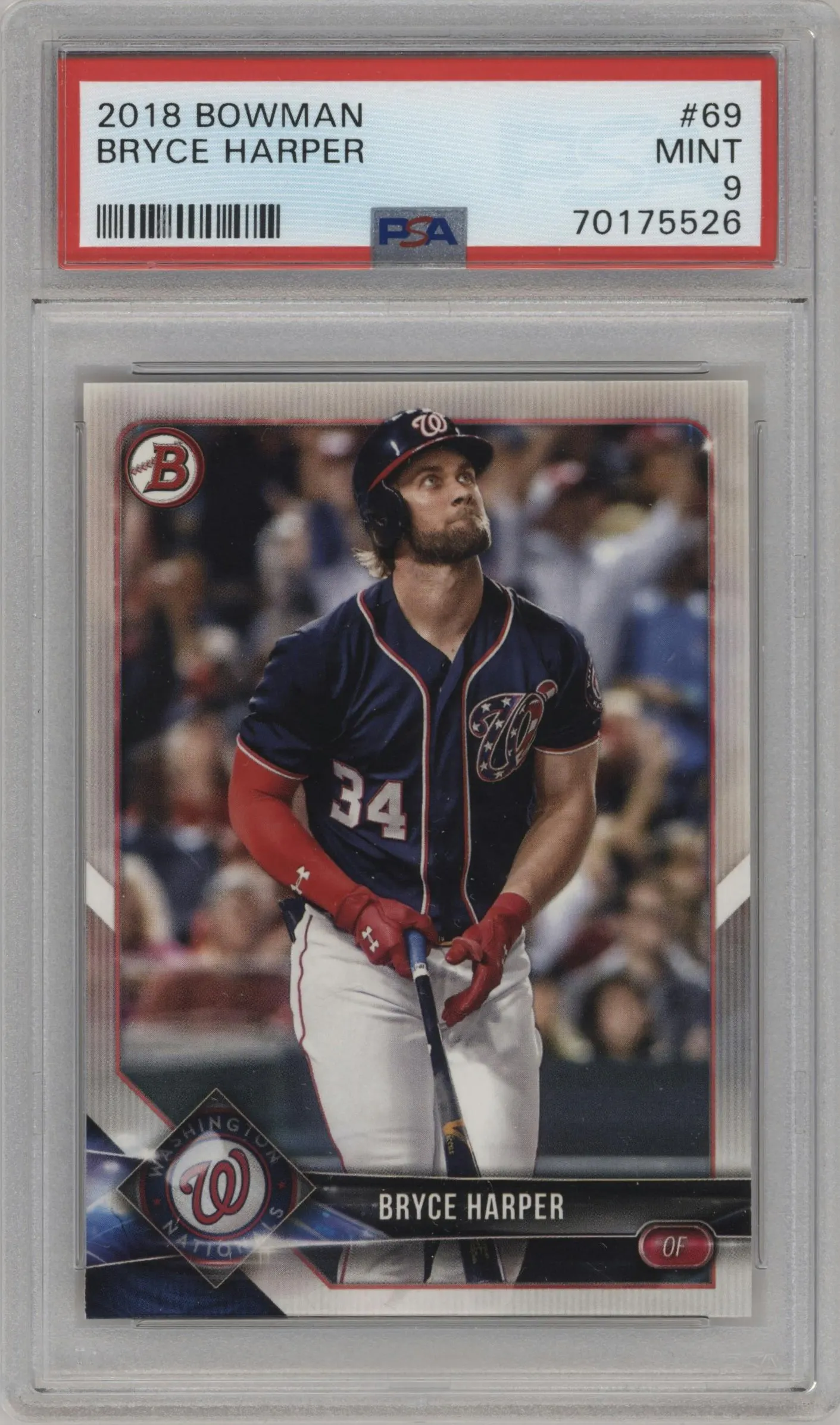 2018 Bowman Bryce Harper #69 PSA 9