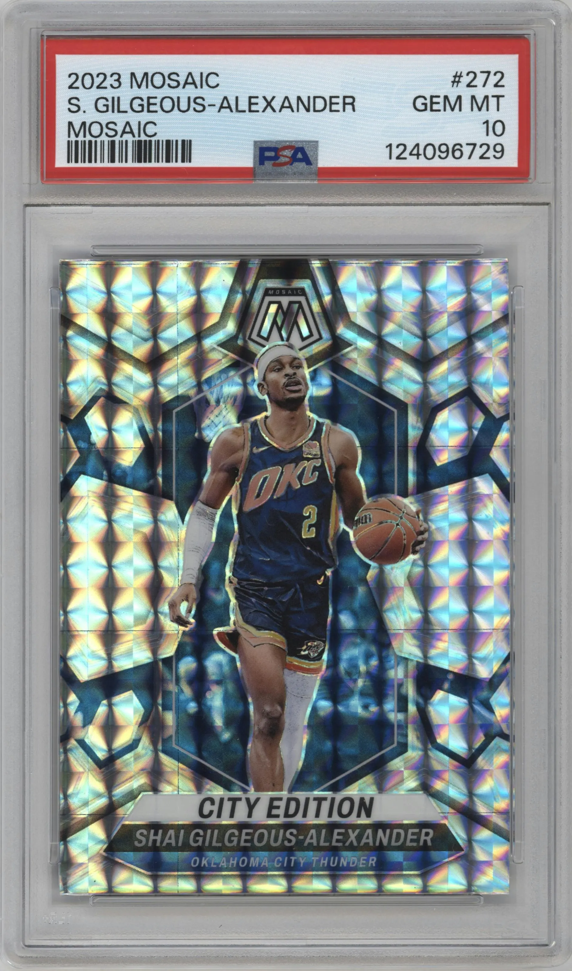 2023 Panini Mosaic Shai Gilgeous-Alexander Mosaic #272 PSA 10