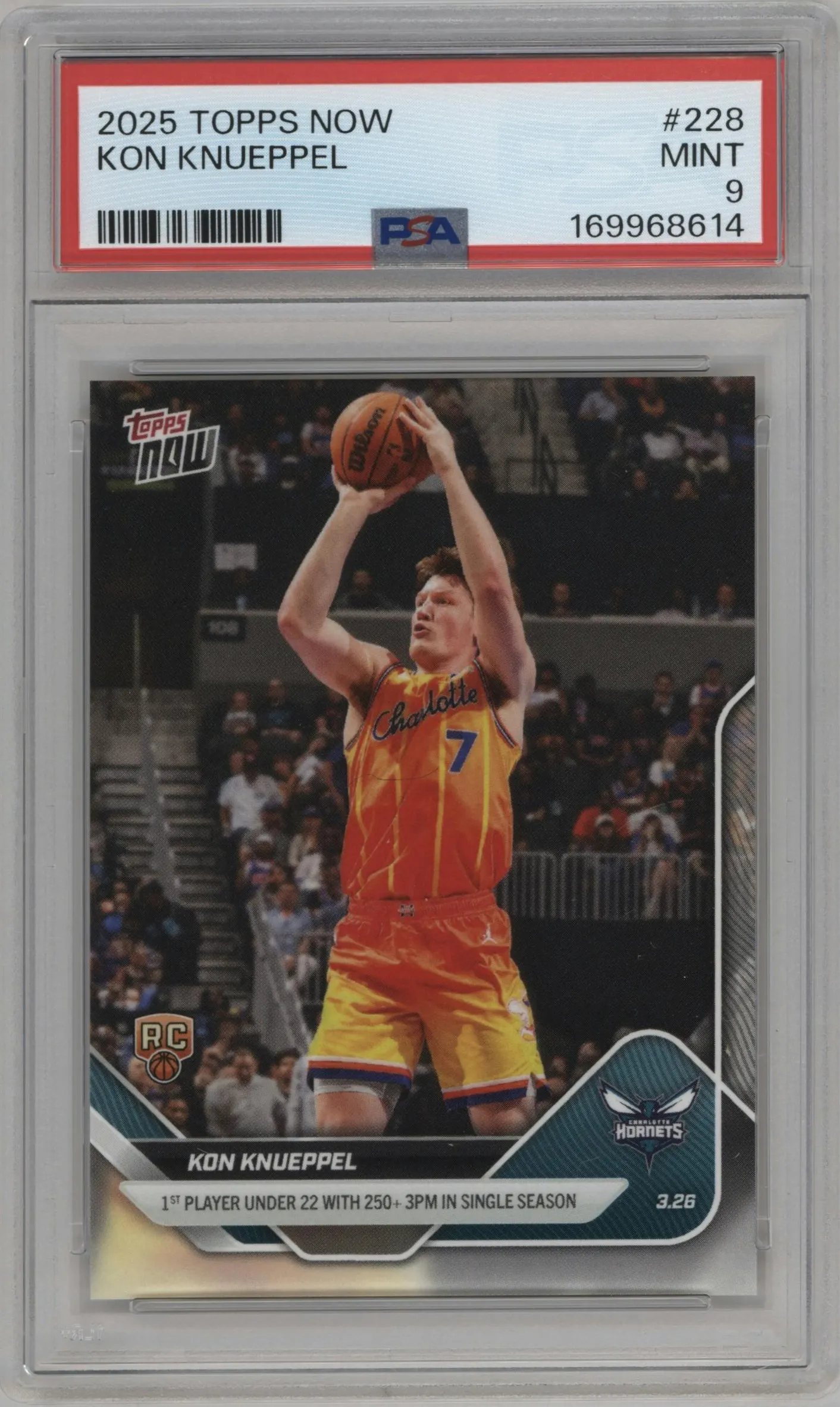 2025 Topps Now Kon Knueppel #228 PSA 9