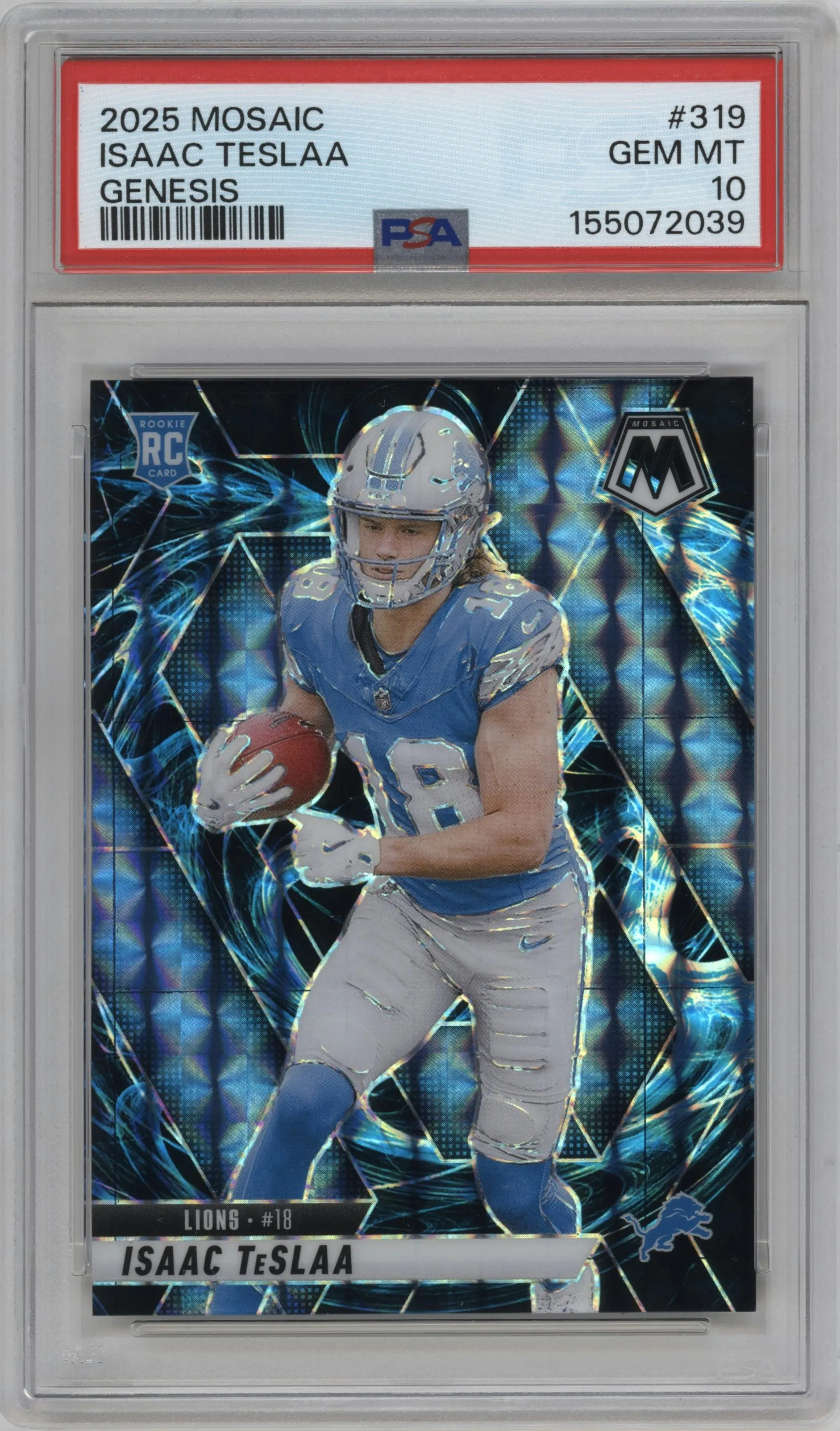 2025 Panini Mosaic Isaac TeSlaa Genesis #319 PSA 10