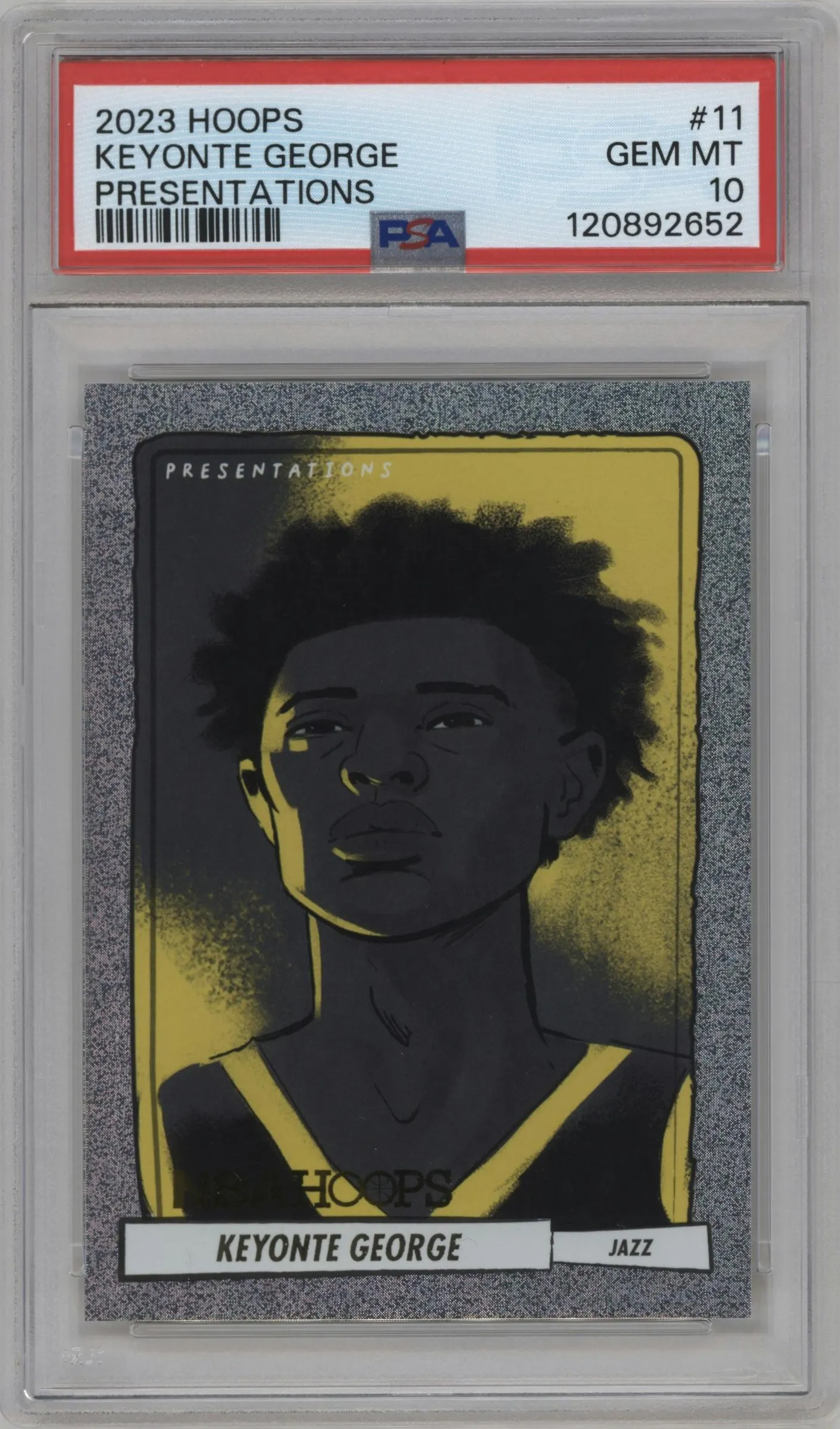 2023 Panini NBA Hoops Presentations Keyonte George #11 PSA 10