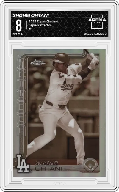 2025 Topps Chrome Shohei Ohtani Sepia Refractor #1 ARENA CLUB 8