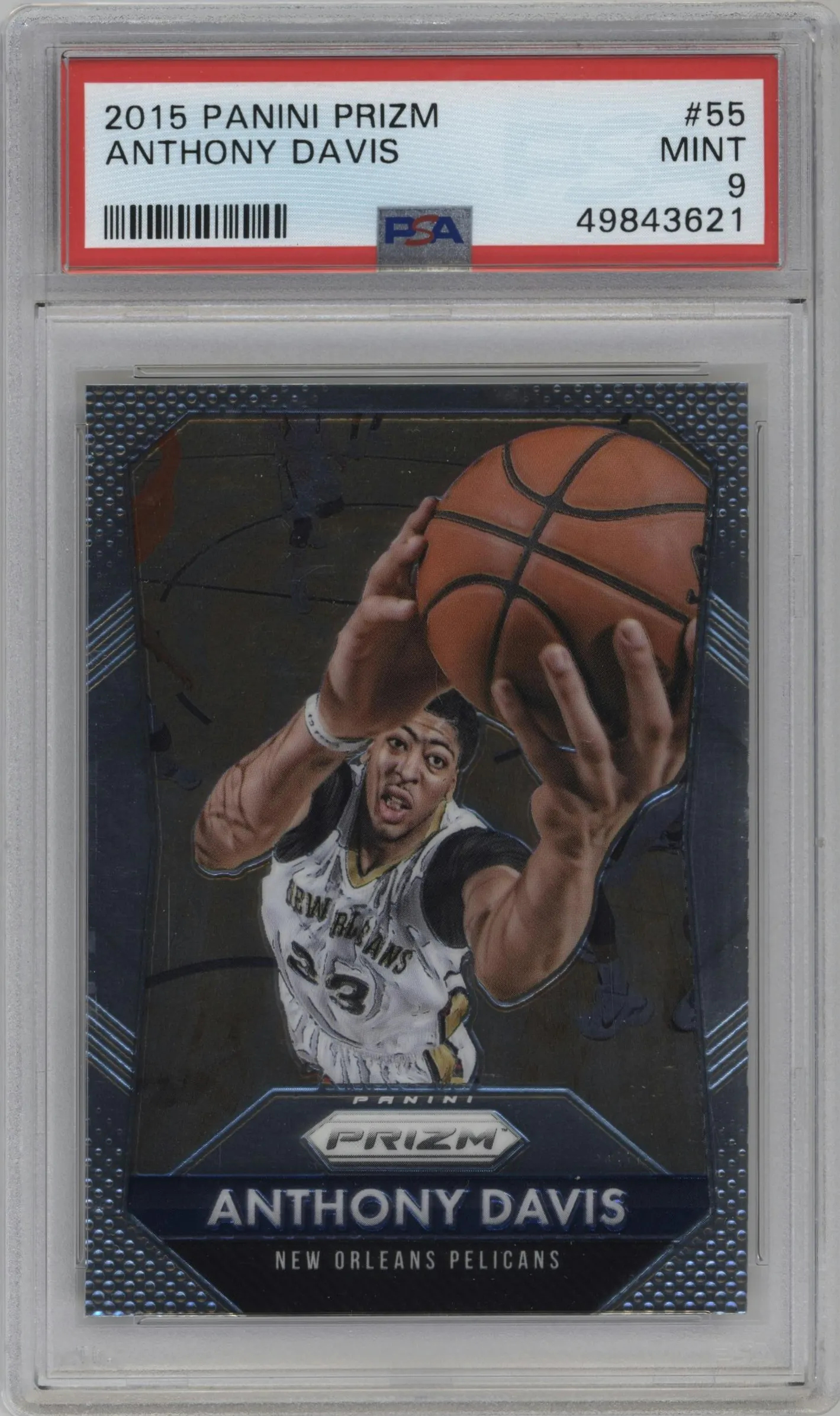 2015 Panini Prizm Anthony Davis #55 PSA 9