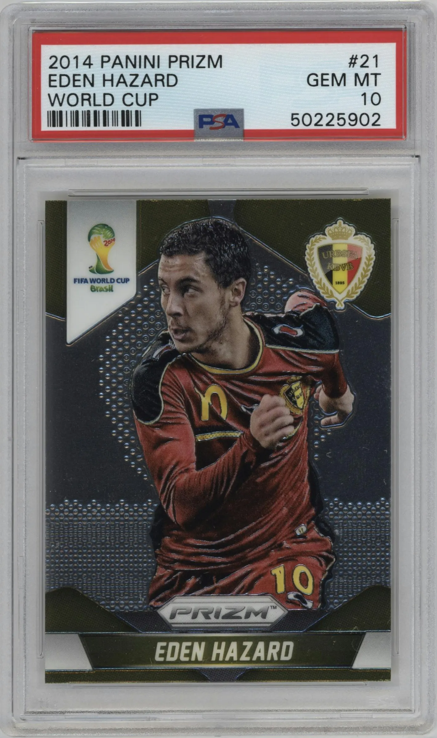 2014 Panini Prizm World Cup Belgium Eden Hazard PSA 10